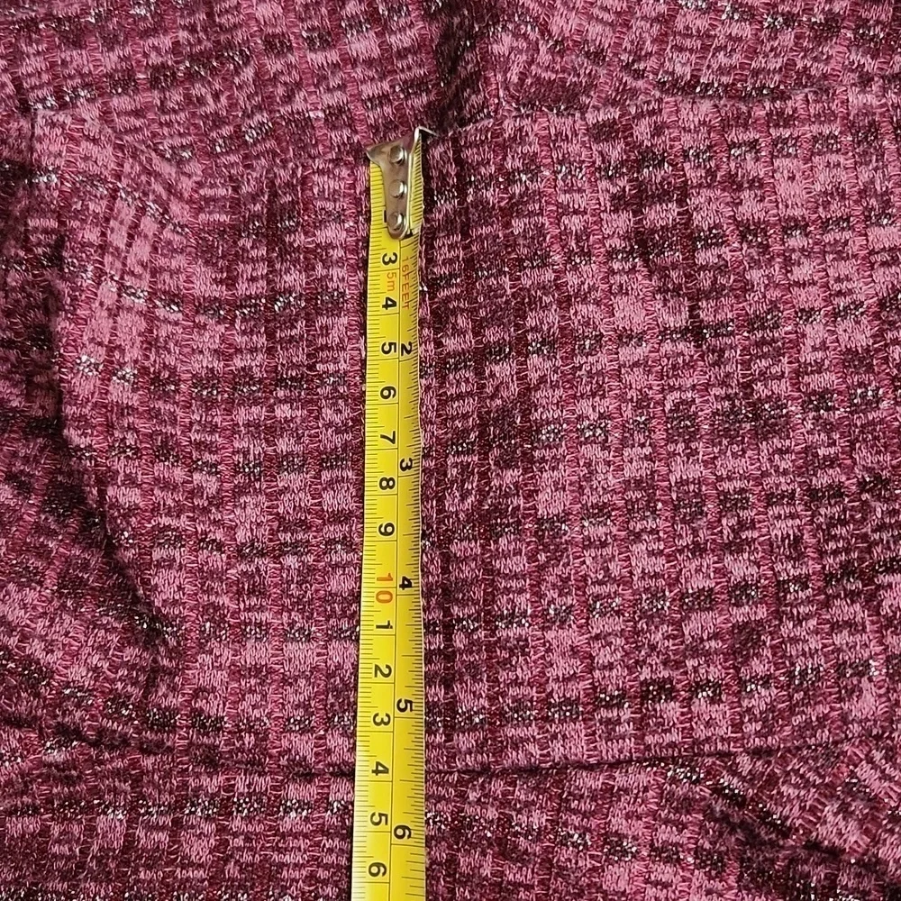 Lane Bryant Sweater Womens Size 22/ 24 Turtleneck Tunic Burgundy Long Sleeve
